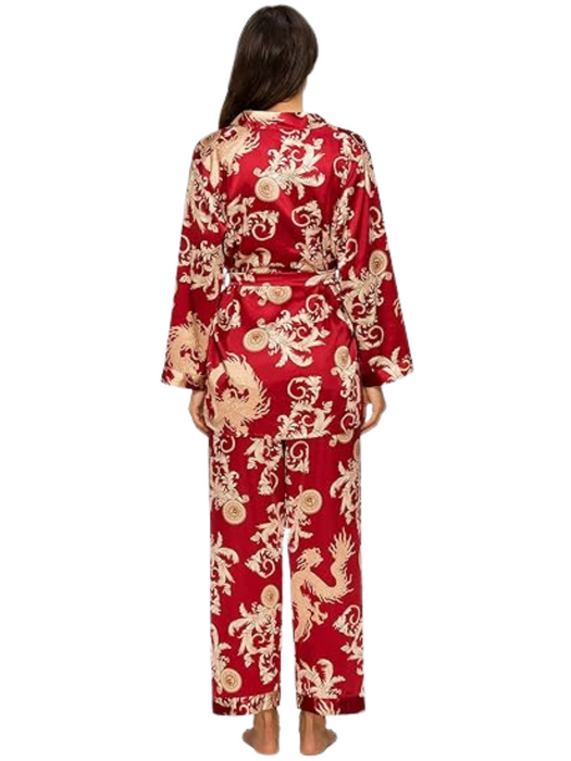 3 Piece Silky Floral Pajama Sets