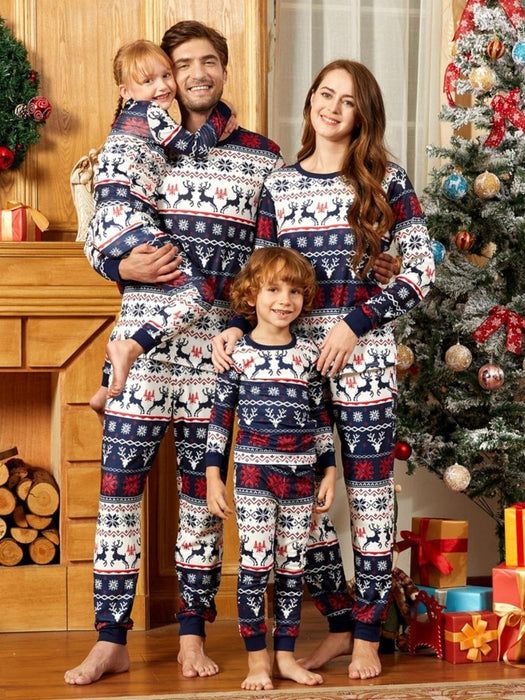 Christmas Reindeer And Snowflake Pajama Set
