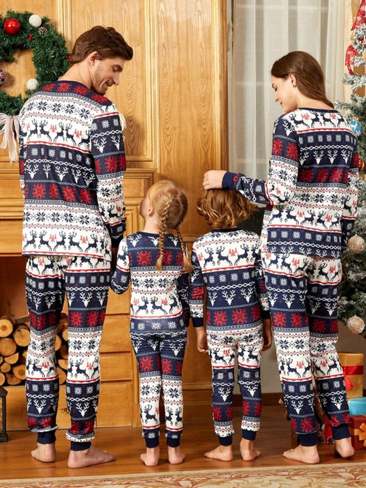 Christmas Reindeer And Snowflake Pajama Set