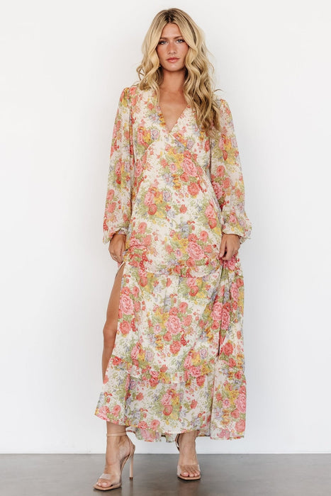 Autumn Floral Maxi Dress