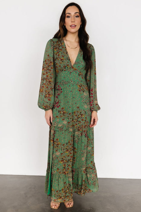 Autumn Floral Maxi Dress