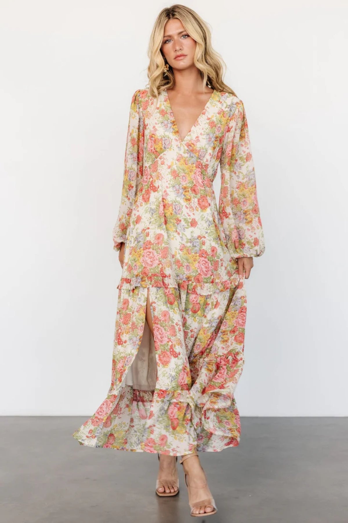 Autumn Floral Maxi Dress