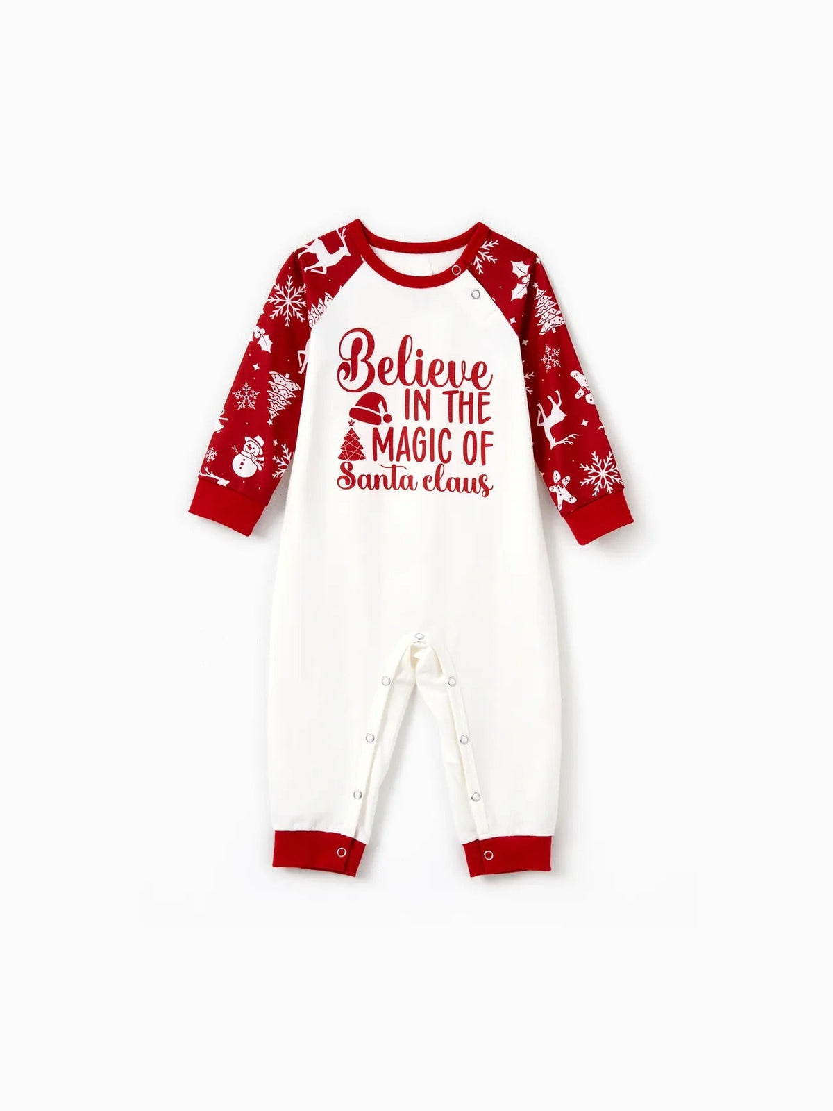 Believe In The Magic Of Santa Claus Printed Family Matching Pajama Set