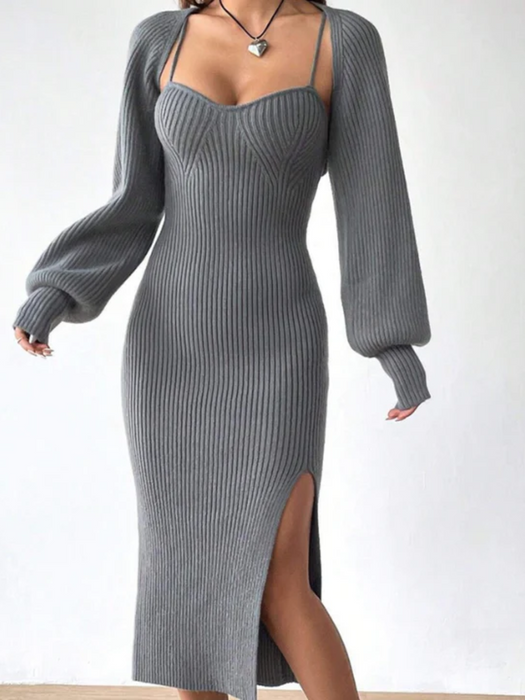 Cami Sweater Dress And Cardigan