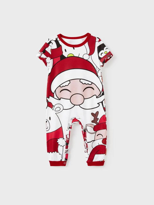 Christmas Pajama With Santa Family Matching Set