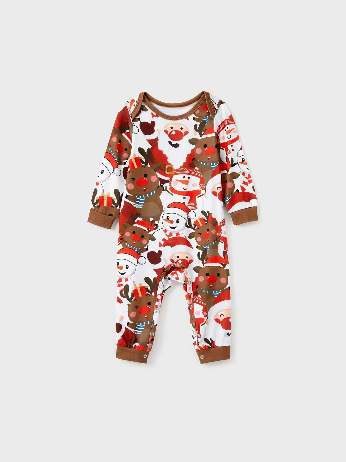 Christmas Family Matching Reindeer Print Raglan Sleeve Pajamas Sets