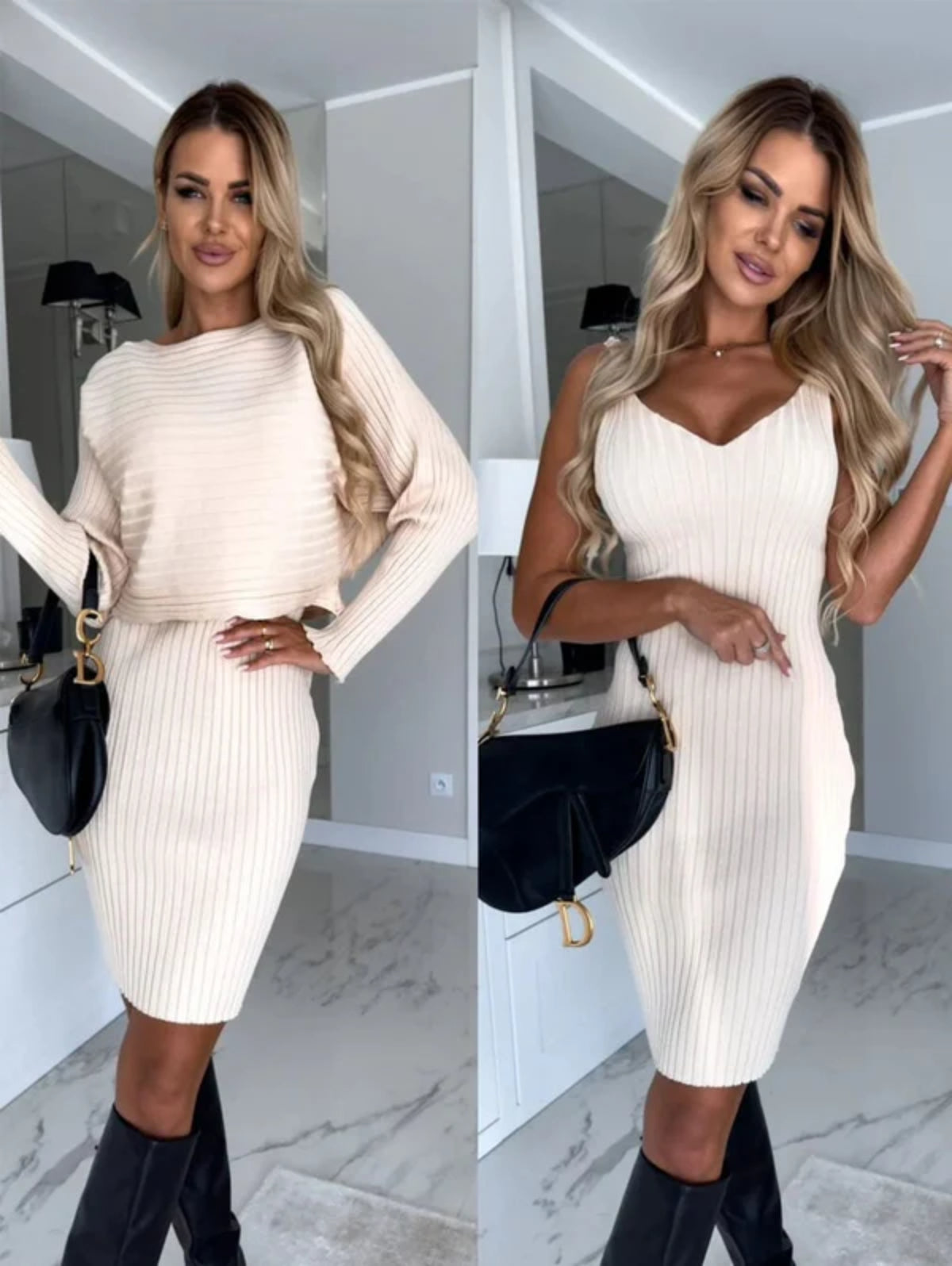 Elegant Sweater And Dress Set