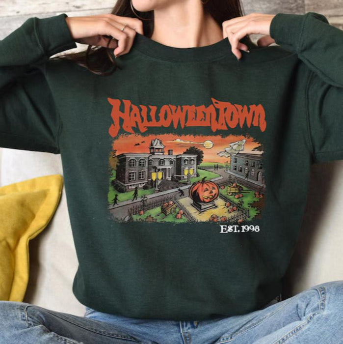 Est 1998 Printed Comfy Halloween Sweatshirts