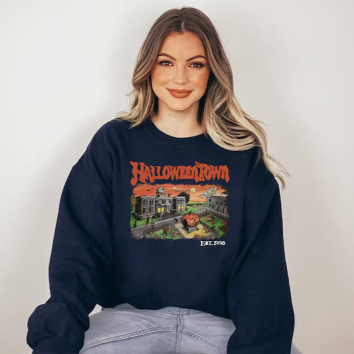 Est 1998 Printed Comfy Halloween Sweatshirts