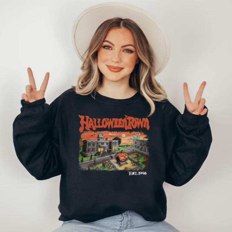 Est 1998 Printed Comfy Halloween Sweatshirts