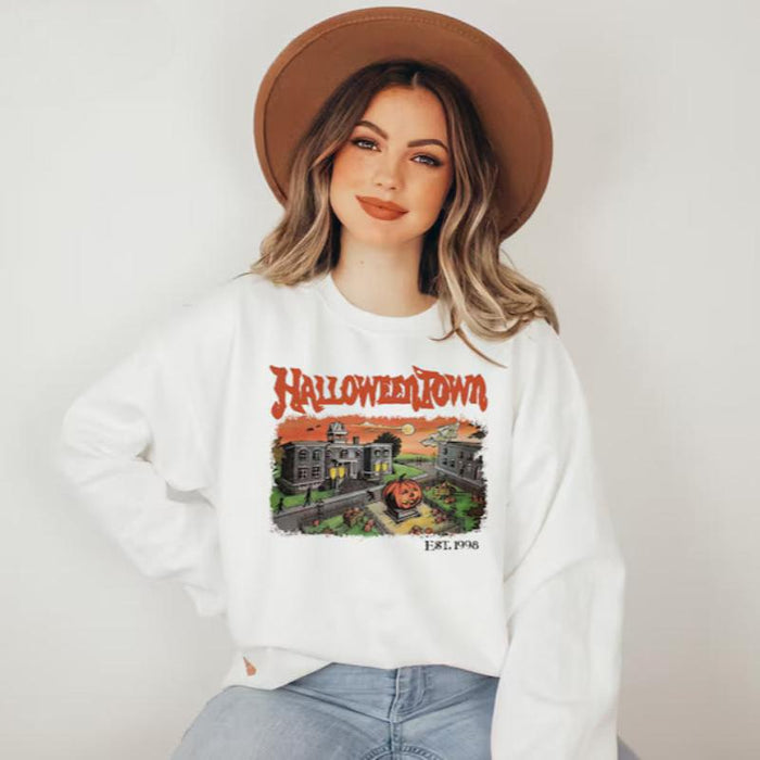 Est 1998 Printed Comfy Halloween Sweatshirts