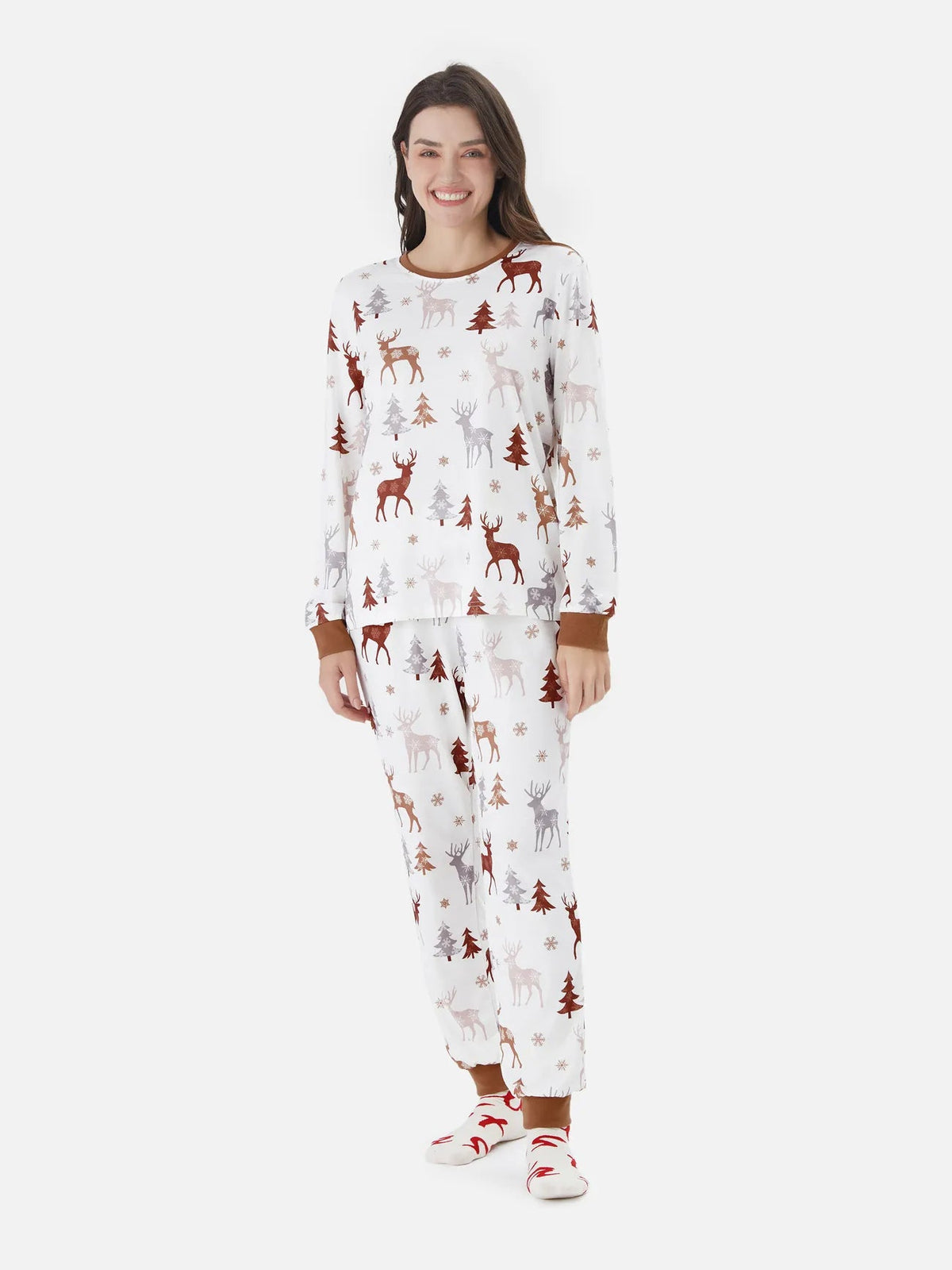 Festive Reindeer Family Matching Pajama Set