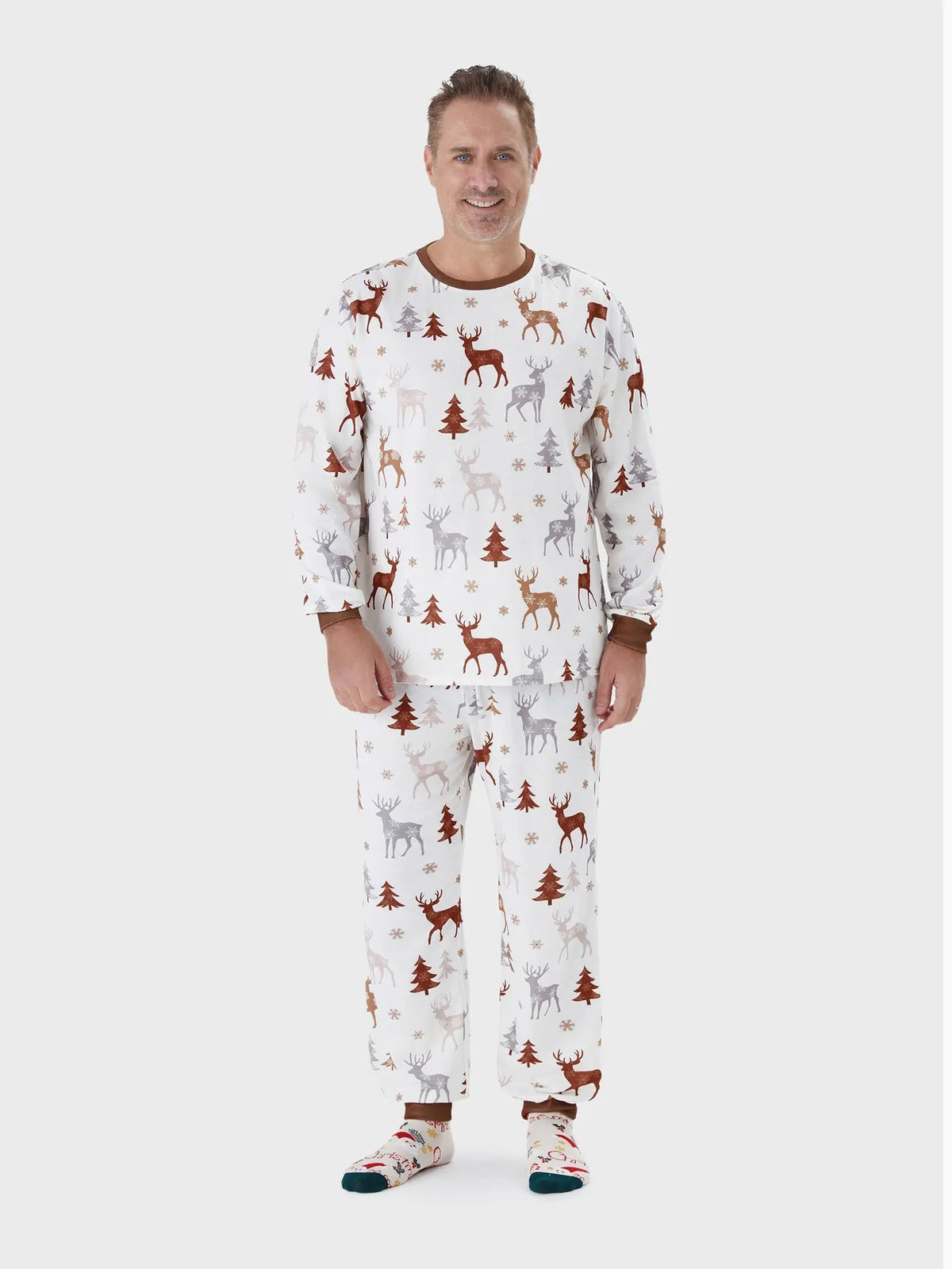 Festive Reindeer Family Matching Pajama Set