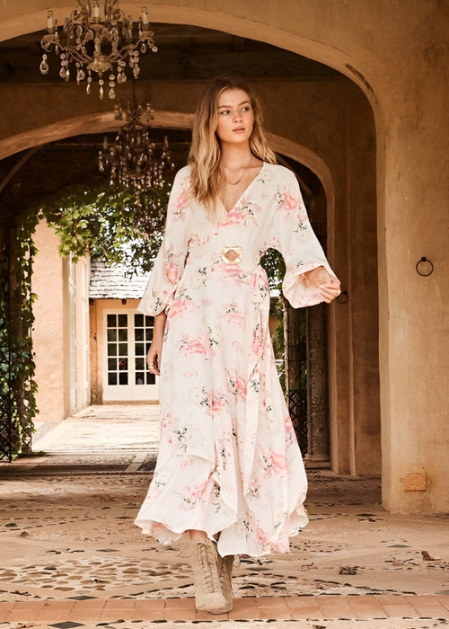 Floral Wrap Maxi Dress