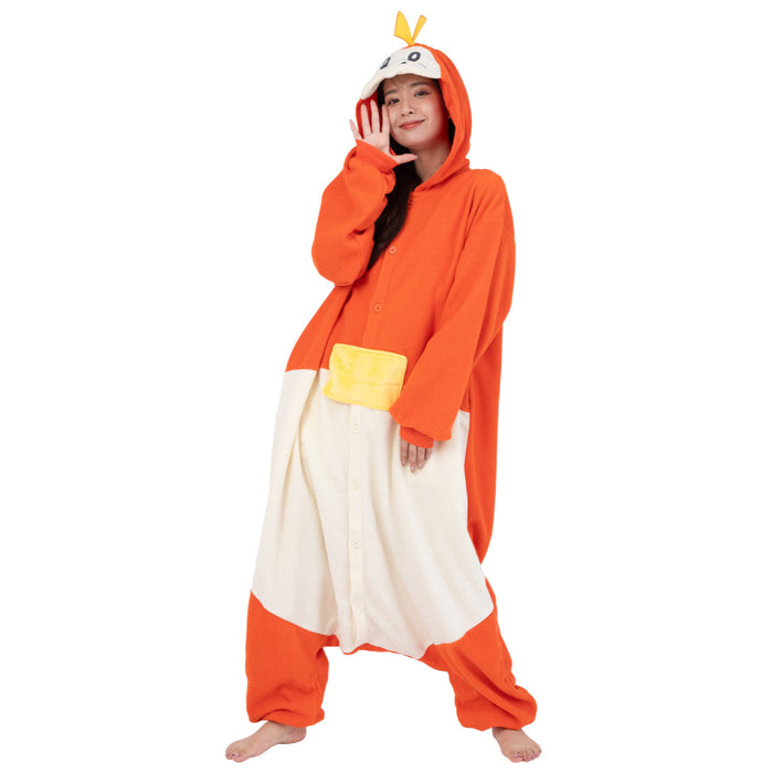 Fuecoco Cartoon Inspired Fleece Onesie Costume