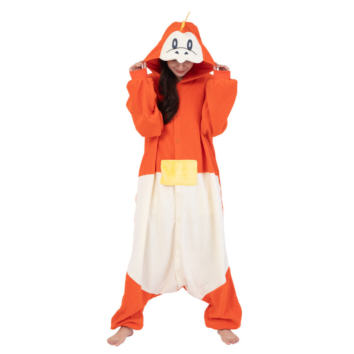 Fuecoco Cartoon Inspired Fleece Onesie Costume