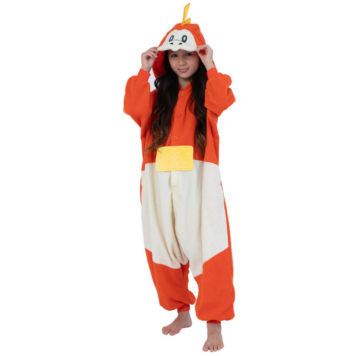 Fuecoco Cartoon Inspired Fleece Onesie Costume