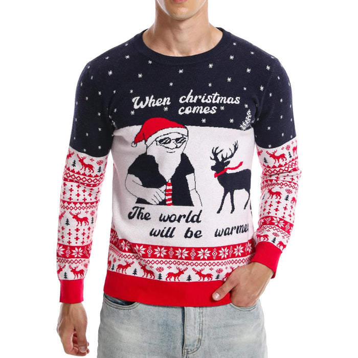 Whimsical and Funny Knitted Christmas Sweater for the Holidays