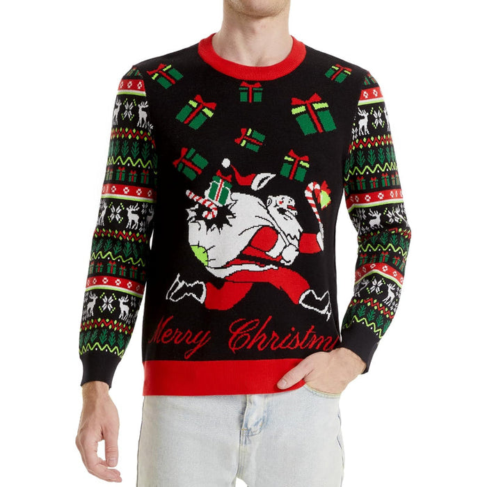 Whimsical and Funny Knitted Christmas Sweater for the Holidays