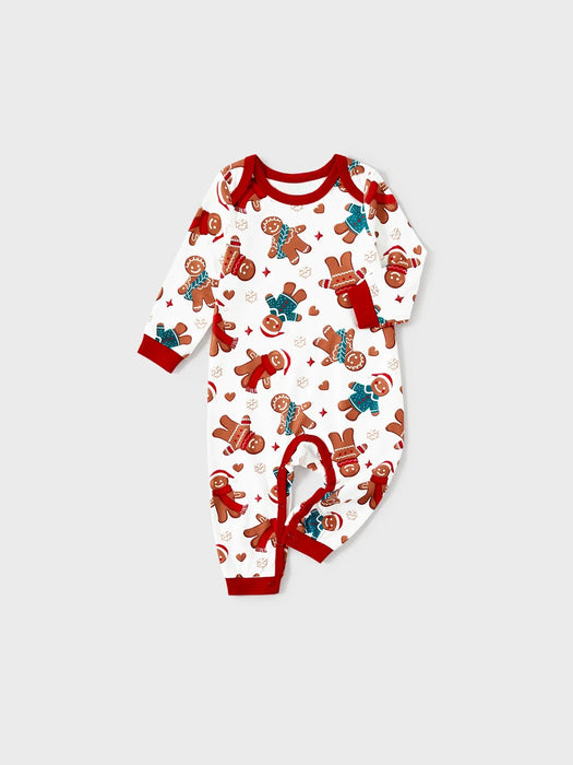 Gingerbread And Candy Cane Family Matching Pajama Set
