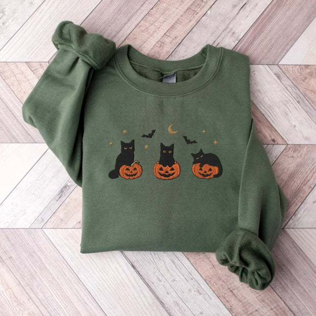 Halloween Black Cat Sweatshirt