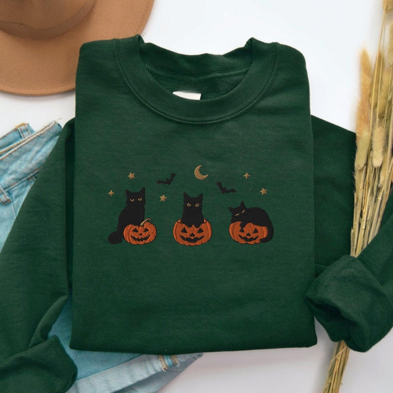 Halloween Black Cat Sweatshirt