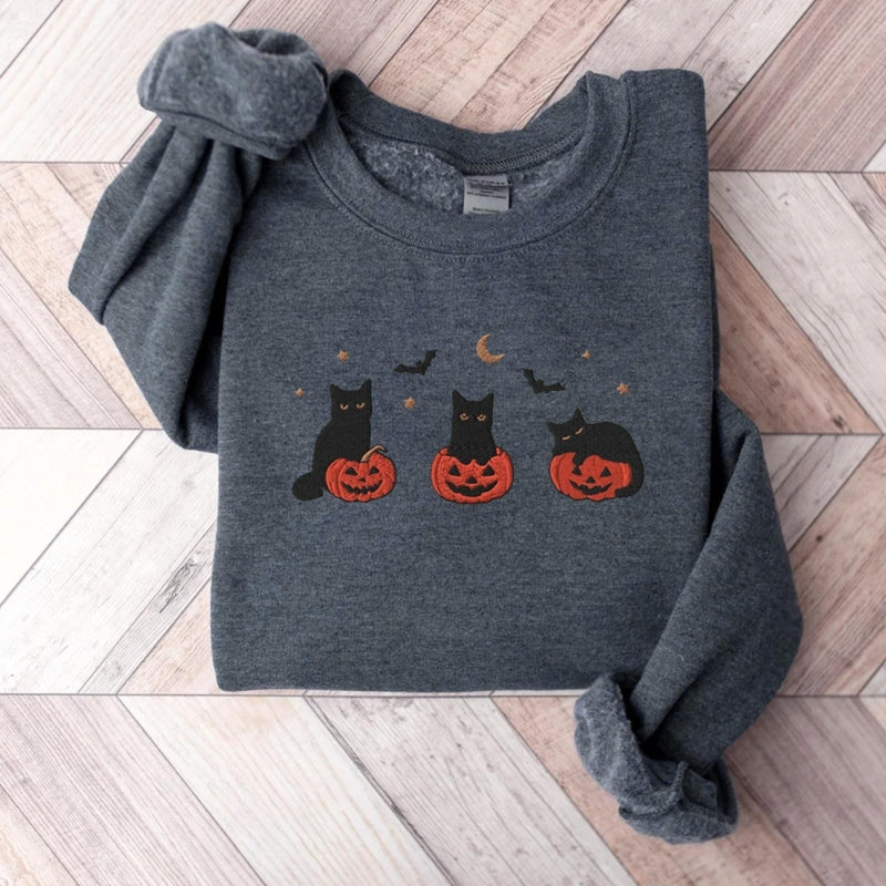 Halloween Black Cat Sweatshirt