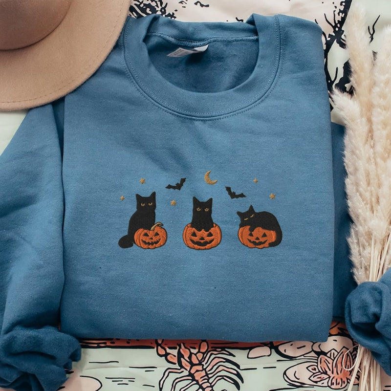 Halloween Black Cat Sweatshirt