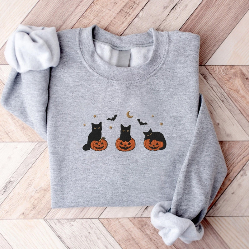 Halloween Black Cat Sweatshirt