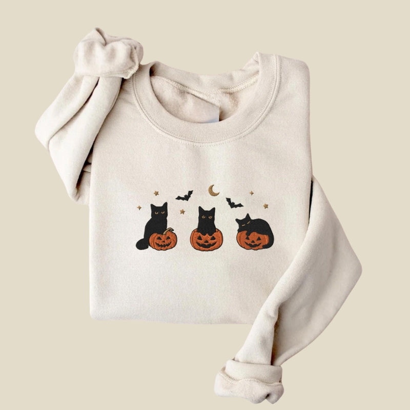 Halloween Black Cat Sweatshirt