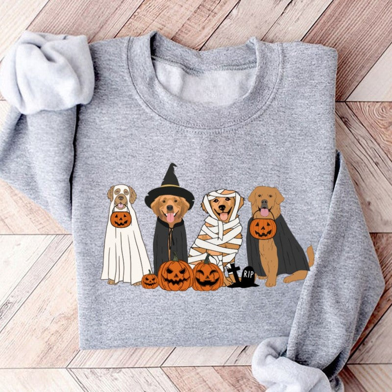 Halloween Dogs Printed Sweatshirt