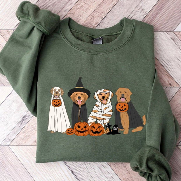 Halloween Dogs Printed Sweatshirt