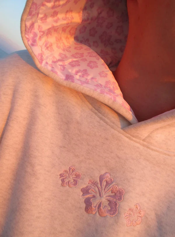 Hibiscus Print Hoodie