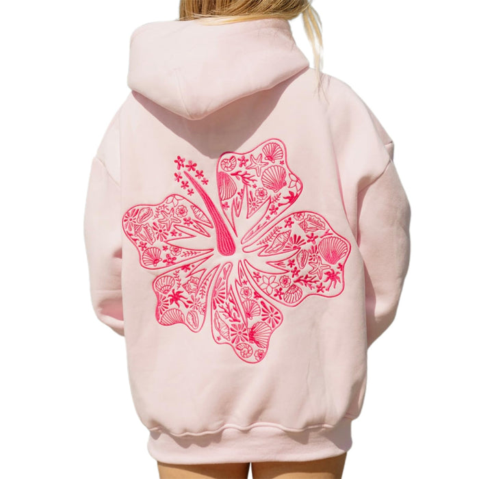 Long Sleeve Oversized Floral Sweatshirt