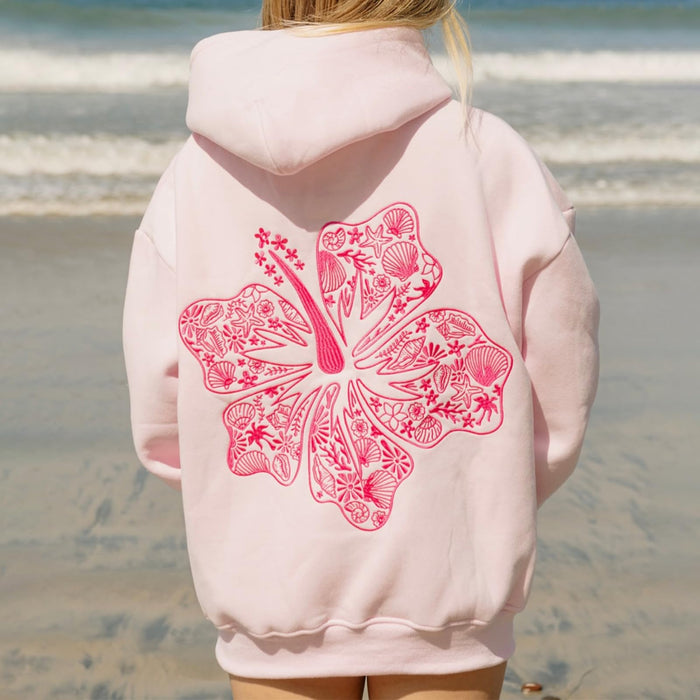 Long Sleeve Oversized Floral Sweatshirt