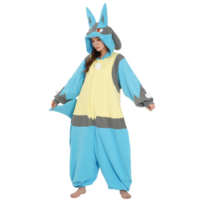 Lucario Cartoon Inspired Onesie Costume