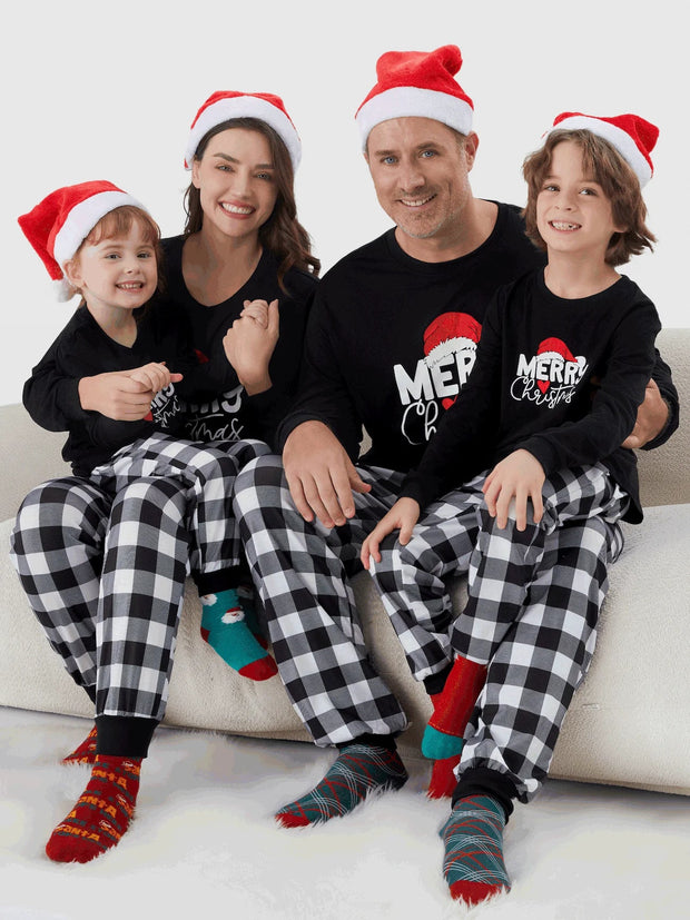 Merry Christmas Plaid Family Matching Pajama Set