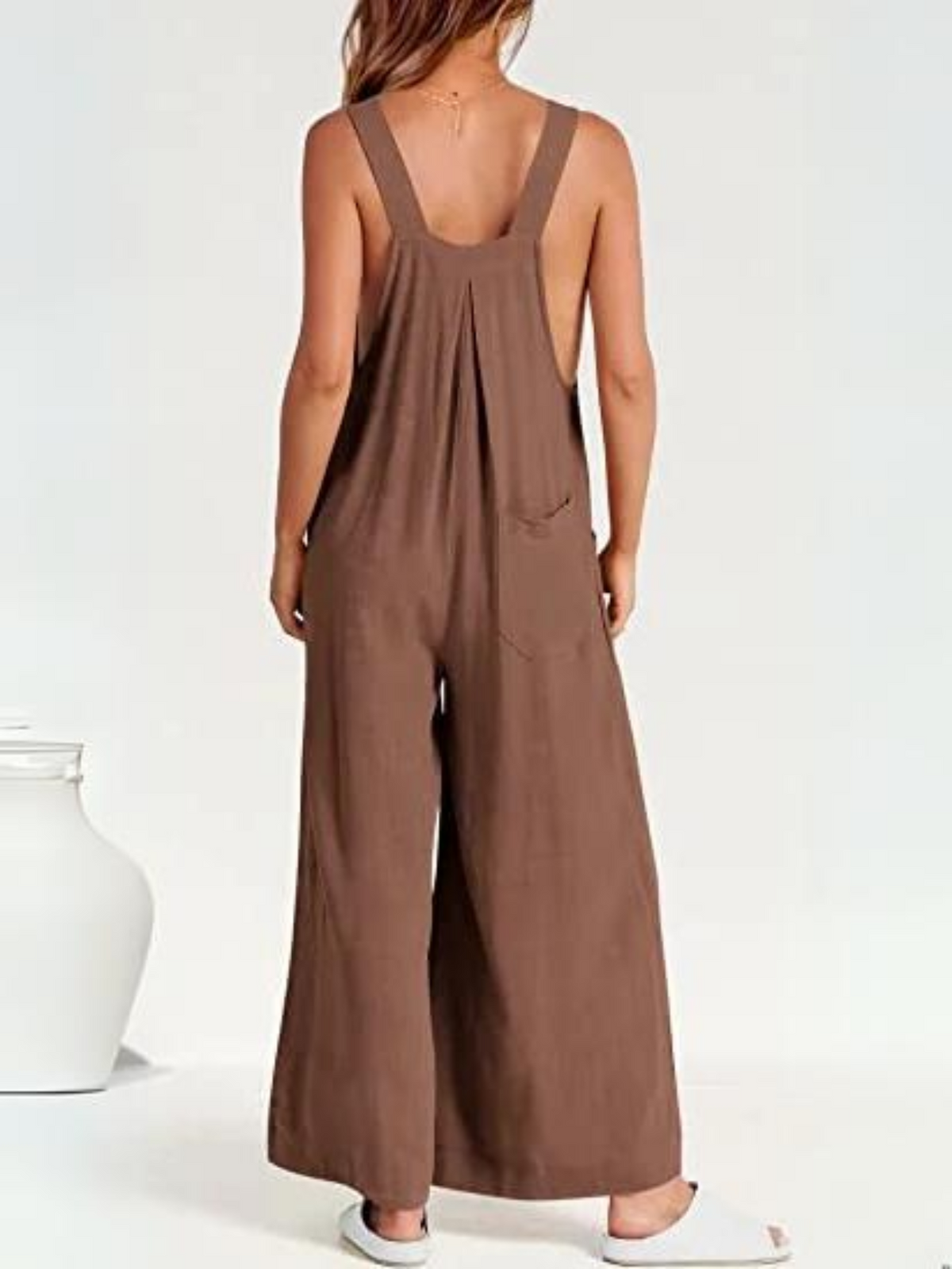 Plus Size Wide Leg Overalls Jumpsuit