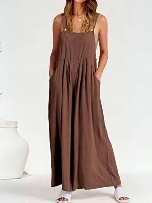 Plus Size Wide Leg Overalls Jumpsuit