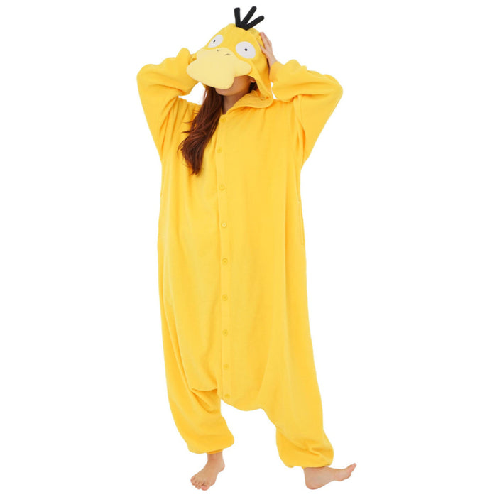 Psyduck Cartoon Inspired Fleece Onesie Costume