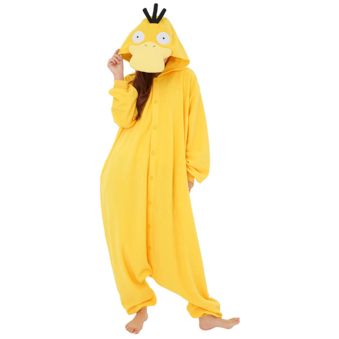 Psyduck Cartoon Inspired Fleece Onesie Costume