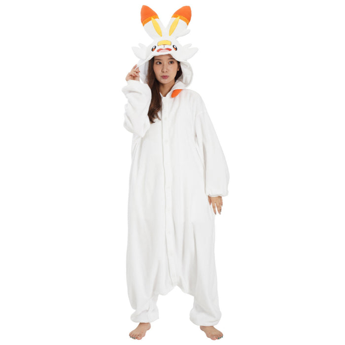 Scorbunny Cartoon Onesie Costume