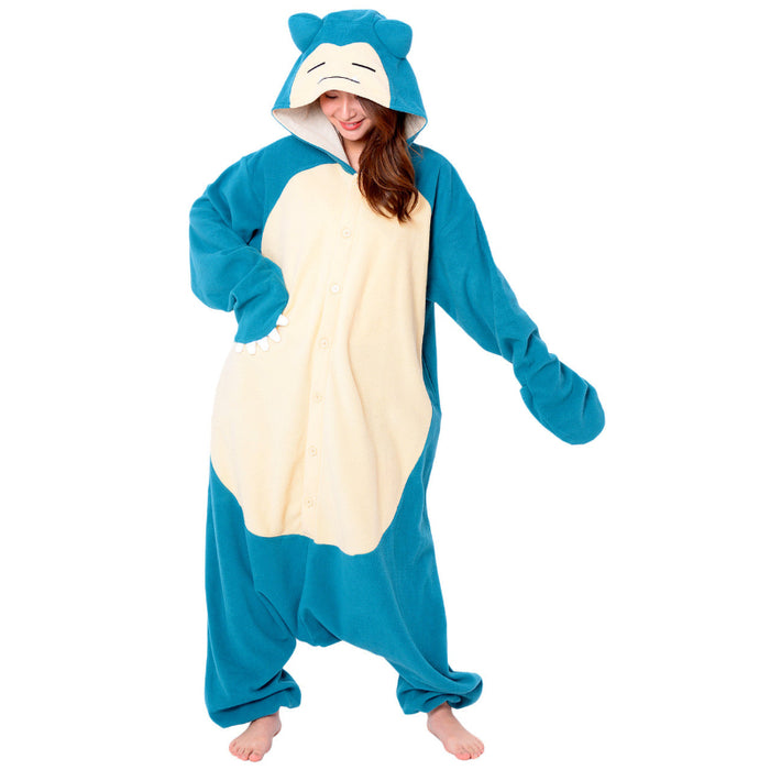 Snorlax Cartoon Inspired Fleece Onesie Costume