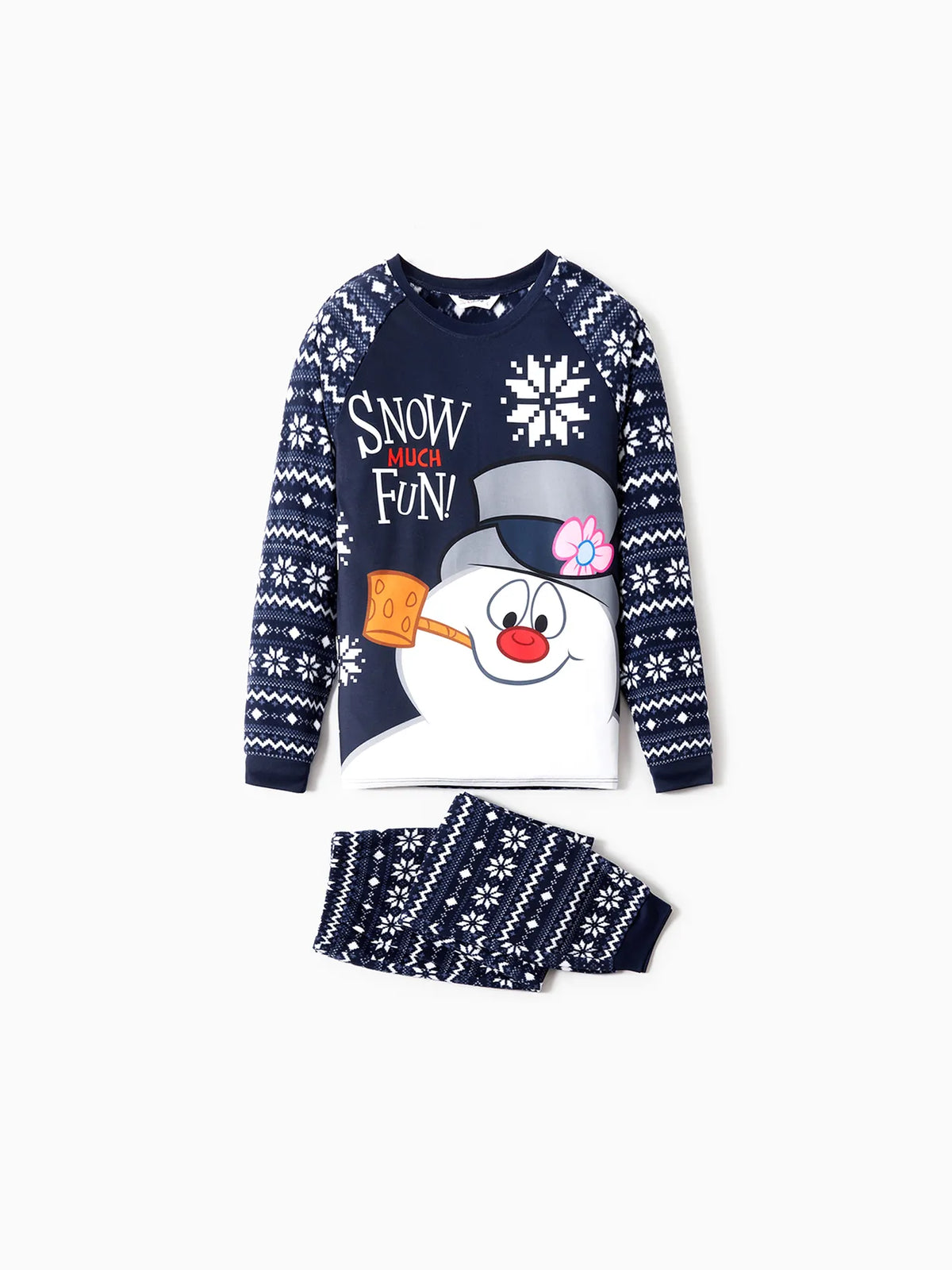 Snowman Graphic Print Family Matching Pajamas Set