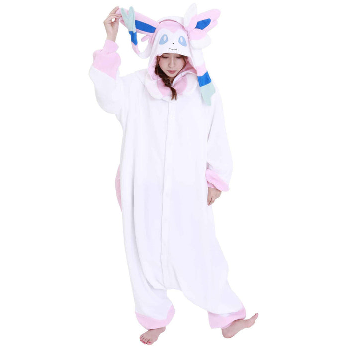 Sylveon Cartoon Inspired Fleece Onesie Costume