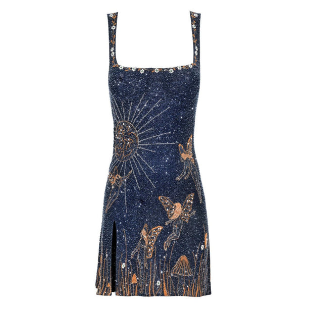 The Starnight Square Design Sleeveless Dress