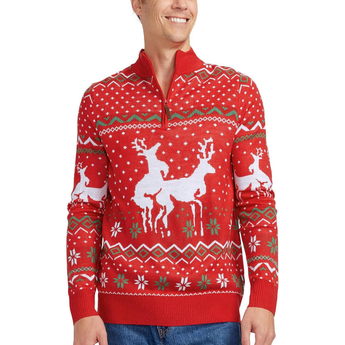 Cheerful and Quirky Christmas Holiday Pullover Sweater