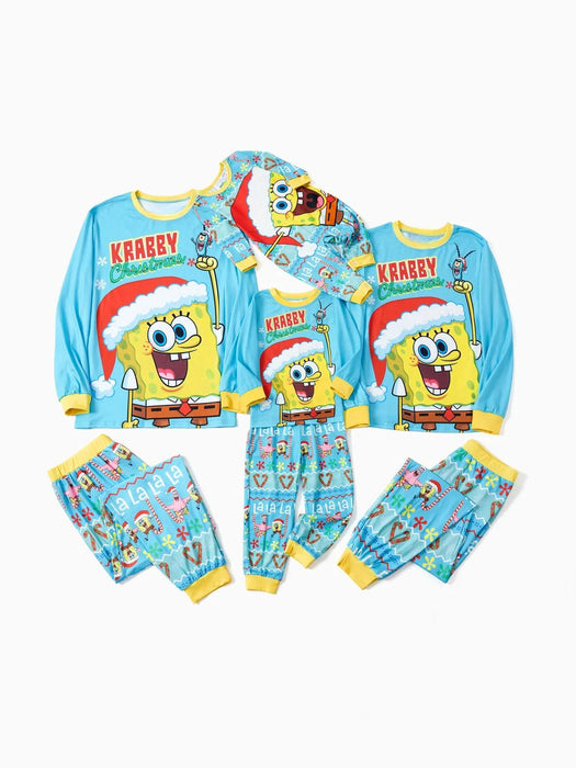 SpongeBob SquarePants Family Matching Christmas Print Pajama Set