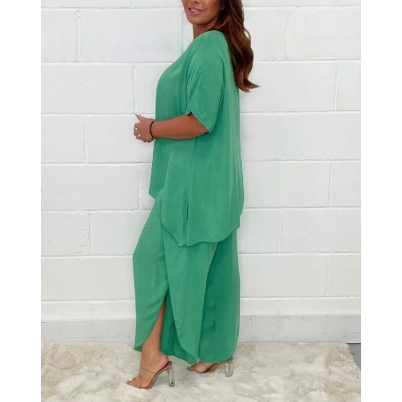 2 Piece Floaty Sleeved Trouser Set