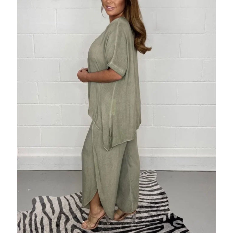 2 Piece Floaty Sleeved Trouser Set